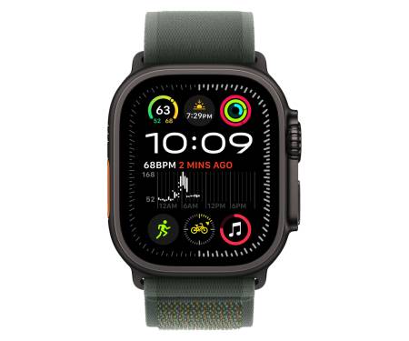Apple Watch Ultra 2 GPS + Cellular 49mm Titanium Black Case with Green Trail Loop - S/M (MYTJ3+MYQ33) 2