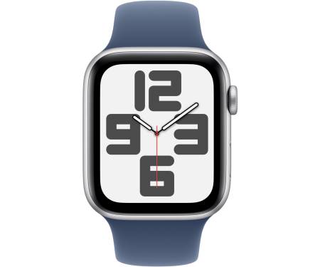 Apple Watch SE 2 GPS 44mm Silver Aluminium Case w. Denim Sport Band - M/L (MXER3) 2