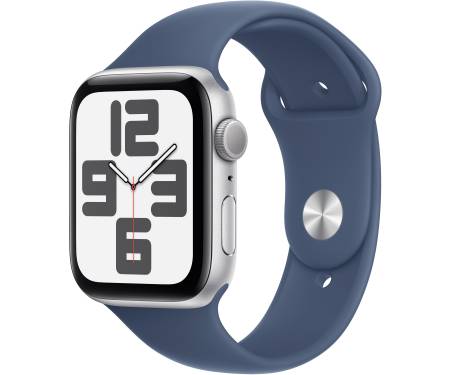 Apple Watch SE 2 GPS 40mm Silver Aluminium Case w. Denim Sport Band - S/M (MXEC3) 1
