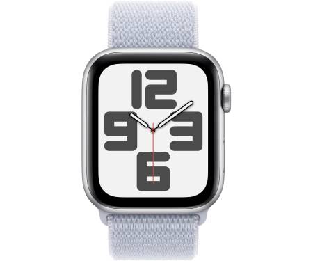 Apple Watch SE 2 GPS 40mm Silver Aluminium Case w. Blue Cloud Sport Loop (MXEE3) 2