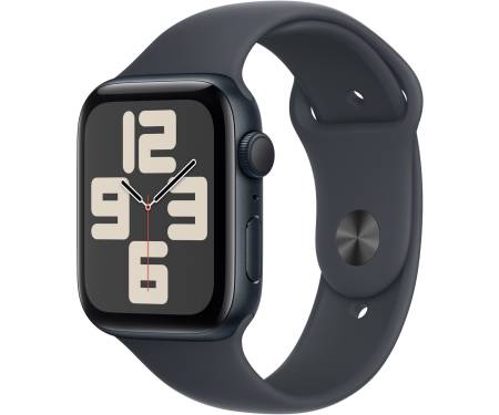 Apple Watch SE 2 GPS 44mm Midnight Aluminium Case w. Midnight Sport Band - M/L (MXEK3) 1