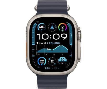 Apple Watch Ultra 2 GPS + Cellular 49mm Natural Titanium Case w. Navy Ocean Band (MX4D3) 2