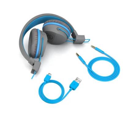 Навушники Jlab JBuddies Studio Wireless Graphite/Blue (IEUHBSTUDIORGRYBLU4)