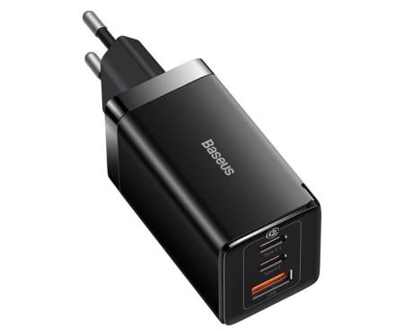 Мережевий зарядний пристрій Baseus GaN5 Pro 65W (2 Type-С+USB ) + Кабель Type-C  to Type-C 100W Black (1m)(CCGP120201)