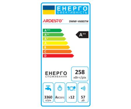 Посудомийна машина Ardesto DWMF-V608STW