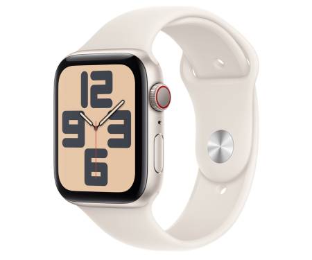 Apple Watch SE 2 GPS + Cellular 44mm Starlight Aluminium Case w. Starlight Sport Band - M/L (MXG83/MXGU3) 1