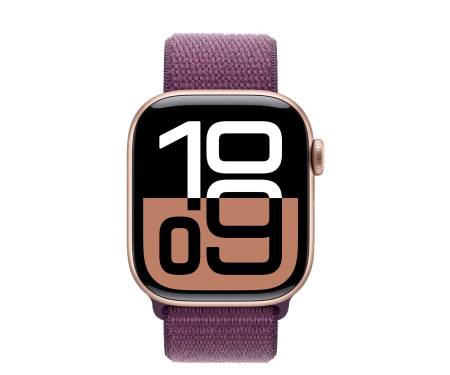 Apple Watch Series 10 GPS + Cellular 42mm Rose Gold Aluminum Case w. Plum S. Loop (MWXC3) 2