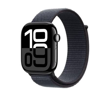 Apple Watch Series 10 GPS + Cellular 46mm Jet Black Aluminum Case w. Ink Sport Loop (MWY53) 1