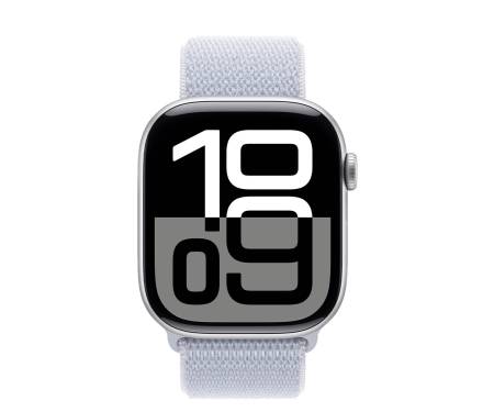 Apple Watch Series 10 GPS + Cellular 46mm Silver Aluminum Case w. Blue Cloud S. Loop (MWY23) 2