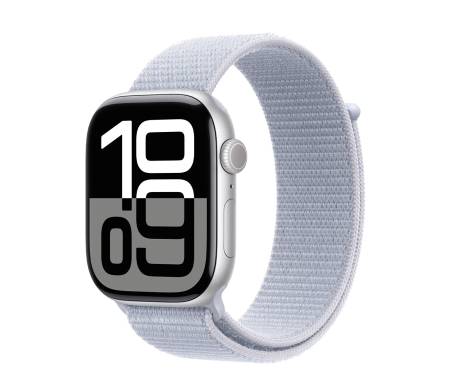 Apple Watch Series 10 GPS + Cellular 46mm Silver Aluminum Case w. Blue Cloud S. Loop (MWY23) 1