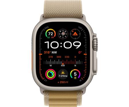 Apple Watch Ultra 2 GPS + Cellular 49mm Natural Titan. Case w. Tan Alpine Loop - Medium (MX4F3) 2