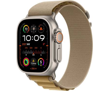 Apple Watch Ultra 2 GPS + Cellular 49mm Natural Titan. Case w. Tan Alpine Loop - Large (MX4H3) 1