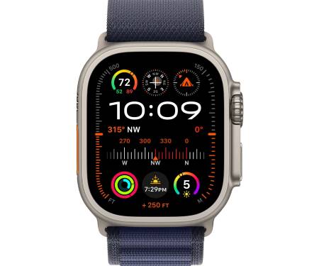 Apple Watch Ultra 2 GPS + Cellular 49mm Natural Titan. Case w. Navy Alpine Loop - Medium (MYT33+MXMY3) 2