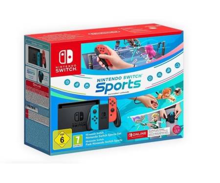 Портативная игровая приставка Nintendo Switch Sports with Neon Blue and Neon Red Joy-Con 5