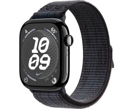 Apple Watch Series 10 GPS 46mm Jet Black Alu. Case w. BlackBlue Nike Sport Loop (MWX13+MYJD3) 1