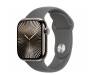 Apple Watch Series 10 GPS + Cellular 46mm Natural Titanium Case w. Stone Grey Sport Band - S/M (MWY93) 1