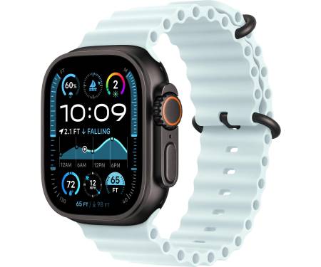 Apple Watch Ultra 2 GPS + Cellular 49mm Black Titanium Case w. Ice Blue Ocean Band (MYTC3+MYP83) 1