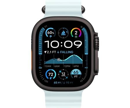 Apple Watch Ultra 2 GPS + Cellular 49mm Black Titanium Case w. Ice Blue Ocean Band (MYTC3+MYP83) 2
