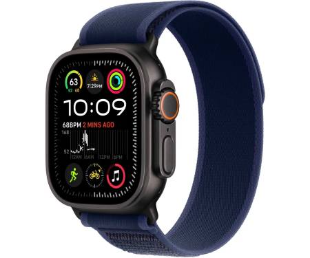 Apple Watch Ultra 2 GPS + Cellular 49mm Black Titan. Case w. Blue Trail Loop - S/M (MYTJ3+MYQ73) 1