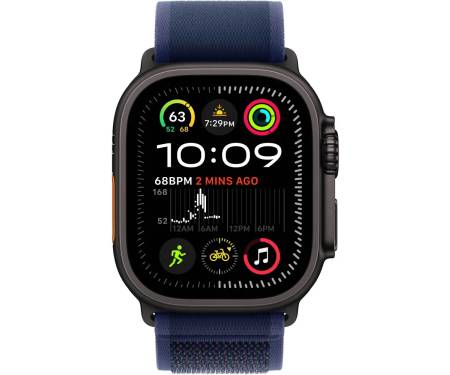 Apple Watch Ultra 2 GPS + Cellular 49mm Black Titan. Case w. Blue Trail Loop - S/M (MYTJ3+MYQ73) 2