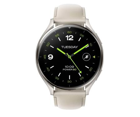 Смарт-часы Xiaomi Watch 2 Titan Gray Case with White Leather Strap (BHR9306GL)