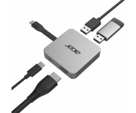 Порт-реплікатор Acer 4-in-1, HDMI, 2xUSB3.2, USB-C (HP.DSCAB.014)