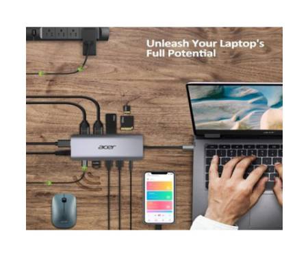 Порт-реплікатор Acer 12in1 Type C dongle USB3.2, USB2.0, SD/TF, HDMI, PD, DP ... (HP.DSCAB.009)