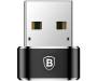 Адаптер Baseus USB to USB-C Female Black (CAAOTG-01) 3