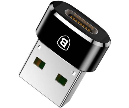 Адаптер Baseus USB to USB-C Female Black (CAAOTG-01) 2