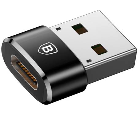 Адаптер Baseus USB to USB-C Female Black (CAAOTG-01) 1