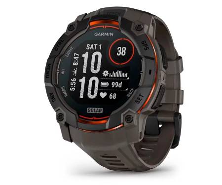 Смарт-годинник Garmin Instinct 3 50mm Solar Black with Charcoal Band (010-02935-00)