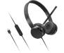 Навушники Lenovo USB-A Wired Stereo On-Ear Black (4XD1K18260)