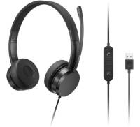 Навушники Lenovo USB-A Wired Stereo On-Ear Black (4XD1K18260)