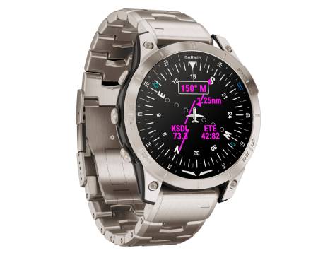Смарт-часы Garmin D2 Mach 1 Aviator Smartwatch with Vented Titanium Bracelet (010-02582-50/51)