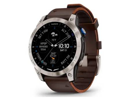 Смарт-часы Garmin D2 Mach 1 Aviator Smartwatch with Oxford Brown Leather Band (010-02582-54/55)