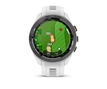 Смарт-часы Garmin Approach S7042 mm Black/Peach Ceramic Bezel with White Silicone Band (010-02746-00)