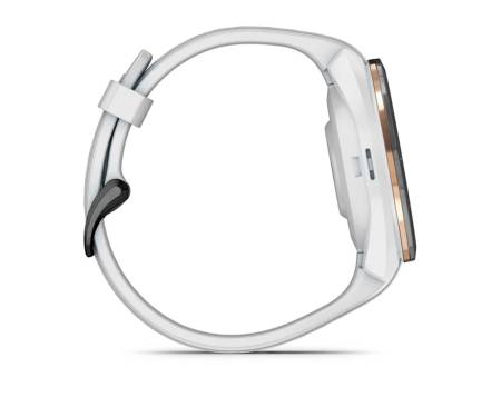 Смарт-часы Garmin Approach S7042 mm Black/Peach Ceramic Bezel with White Silicone Band (010-02746-00)