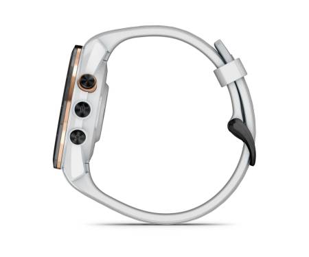 Смарт-часы Garmin Approach S7042 mm Black/Peach Ceramic Bezel with White Silicone Band (010-02746-00)