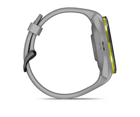 Смарт-часы Garmin Approach 42 mm Black/Amp Yellow Ceramic Bezel with Powder Gray Silicone Band (010-02746-01)