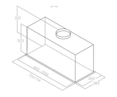 Витяжка кухонна Elica LANE SENSOR BL MAT/A/72