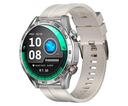 Смарт часы Haylou Solar 5 LS20 Silicone strap Silver