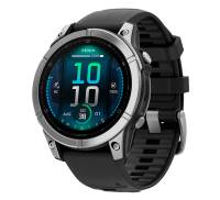 Смарт-часы Garmin Garmin Fenix E 47mm AMOLED Stainless Steel with Black Silicone Band (010-03025-02/00)