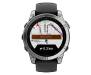 Смарт-часы Garmin Garmin Fenix E 47mm AMOLED Stainless Steel with Black Silicone Band (010-03025-02/00)