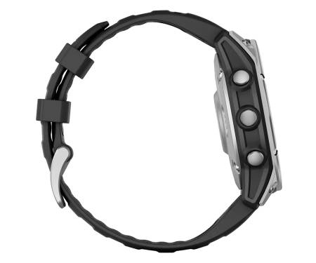 Смарт-часы Garmin Garmin Fenix E 47mm AMOLED Stainless Steel with Black Silicone Band (010-03025-02/00)