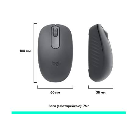 Мишка Logitech M196 Bluetooth Graphite (910-007459)