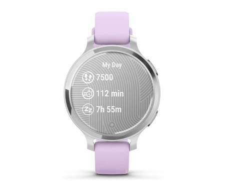 Смарт-часы Garmin Lily 2 Active Silver with Purple Jasmine Silicone Band (010-02891-01)