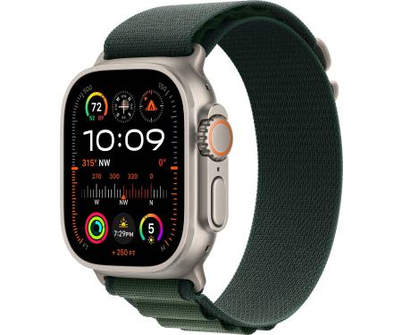 Apple Watch Ultra 2 GPS + Cellular 49mm Natural Titan. Case w. Dark Green Alpine Loop - M (MYT33+MXMV3) 1