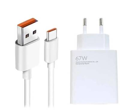 Сетевое зарядное устройство Xiaomi 67W HyperCharge Combo Type-A + кабель USB-C (BHR9465EU)
