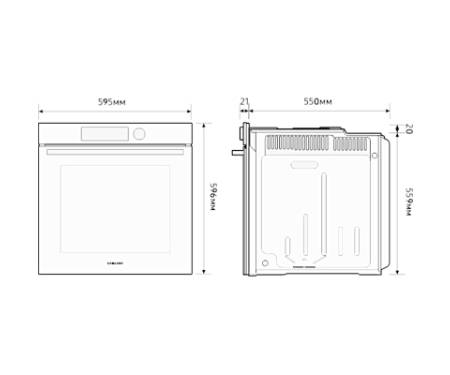 Духова шафа Samsung NV7B4125ZAK/WT