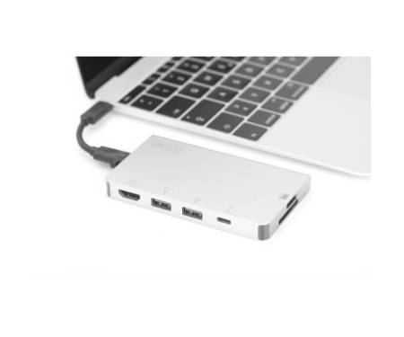 Порт-реплікатор Digitus Travel USB-C, 6 Port (DA-70867)